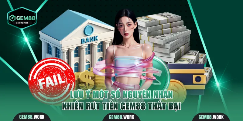 Lưu ý một số nguyên nhận khiến rút tiền Gem88 thất bại