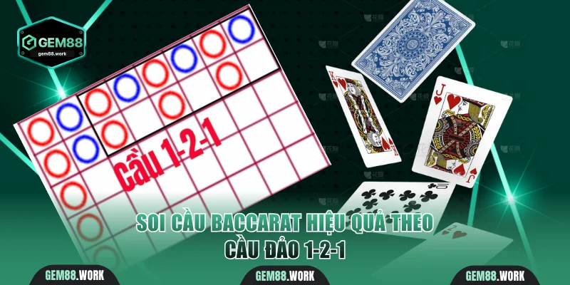 Soi cầu Baccarat hiệu quả theo cầu đảo 1-2-1
