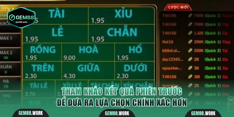 Tham khảo kết quả phiên trước để chọn số chuẩn hơn 